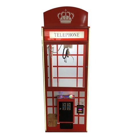 Telephone Booth Crane Machine Arcade For Sale|2022 Best Arcade Claw Machine For Sale