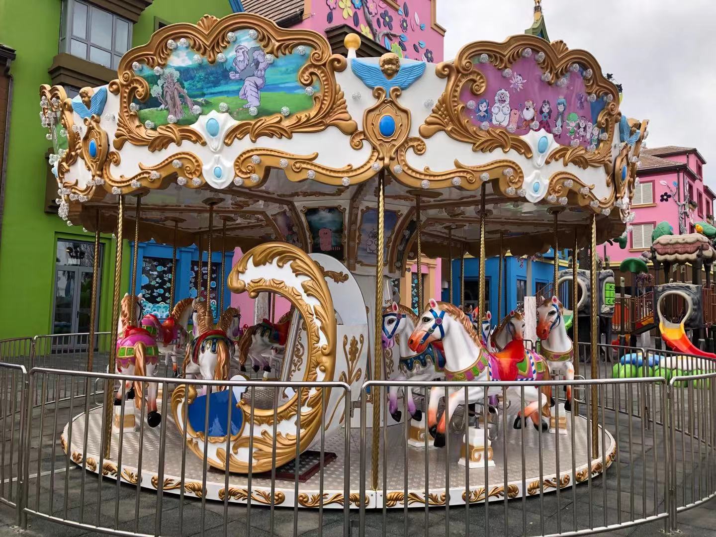 Outdoor Luxury 16 Seat Carousel For Sale