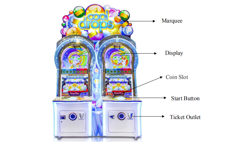 Cool Drops Arcade Ticket Games Machine