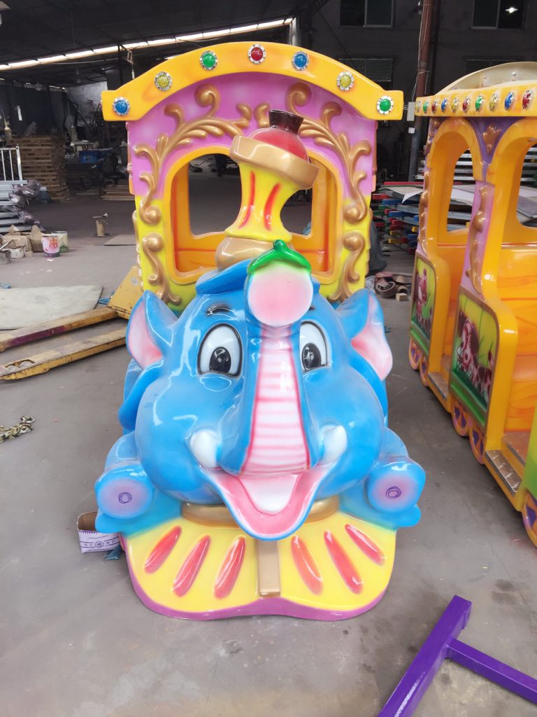 Elephant Train Amusement Park Rail Train