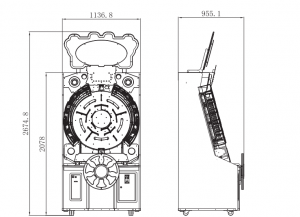 arcade ticket game machine cabinet