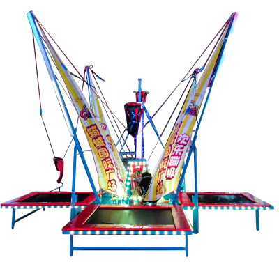 2022 Most Popular 4 Bed Mobile Bungee Trampoline For SaleAmusment Park Carnival Fair Rides For Sale (1)