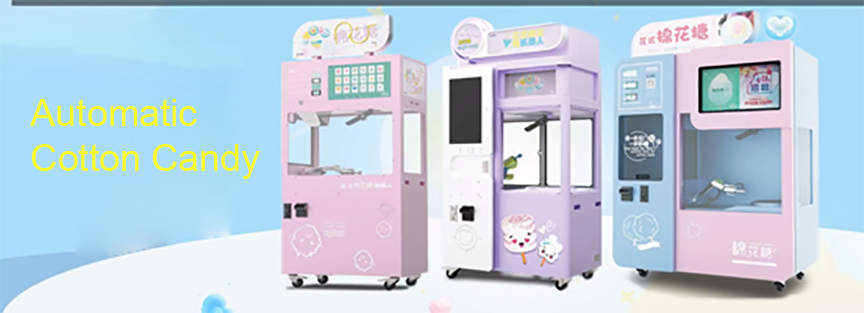 automatic cotton candy vending machine|robot cotton candy vending machine 