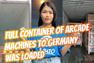 Full Container of Arcade Machines to Germany was loaded