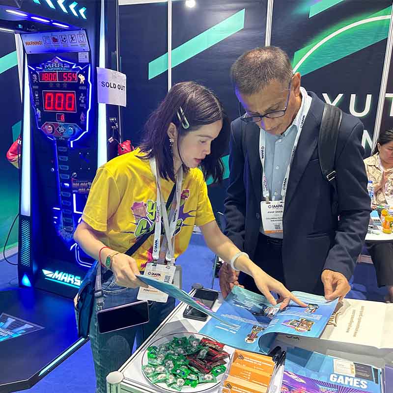 Choose Arcade Machines in YUTO Booth IAAPA Thailand 2024